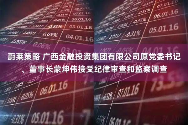 蔚莱策略 广西金融投资集团有限公司原党委书记、董事长蒙坤伟接受纪律审查和监察调查